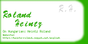 roland heintz business card